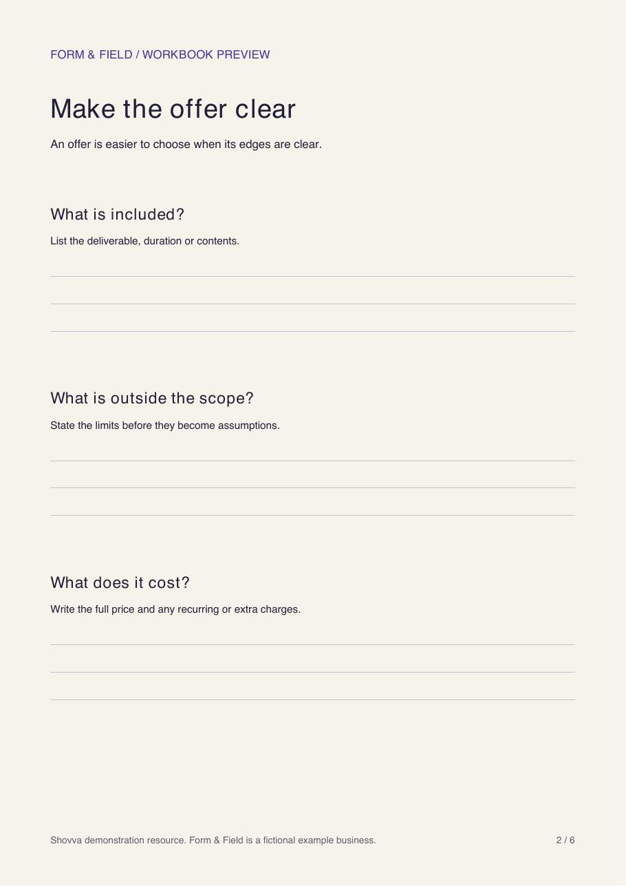 Page 2 of 6: Shape your promise