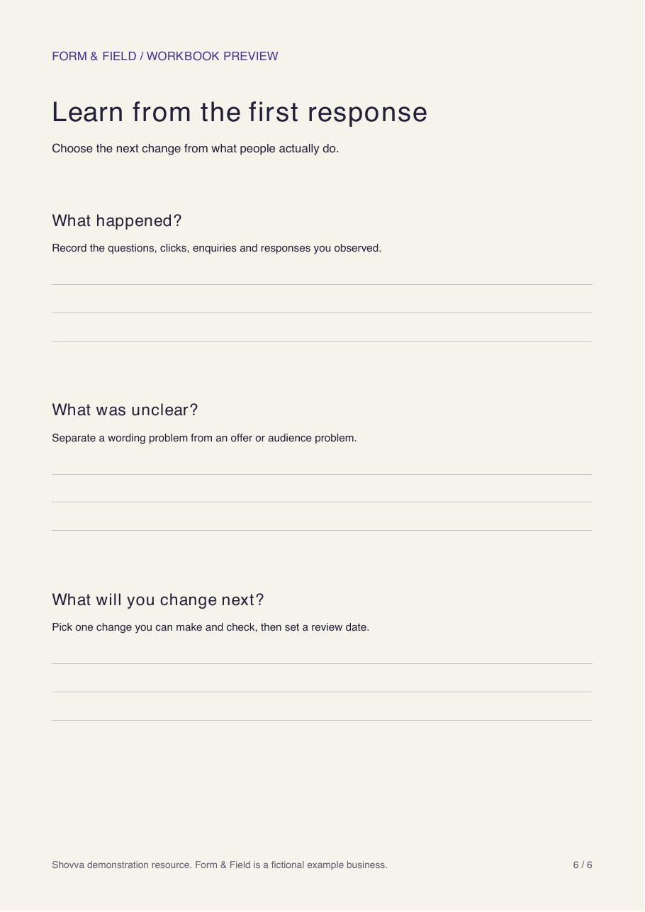 Page 6 of 6: Review and improve
