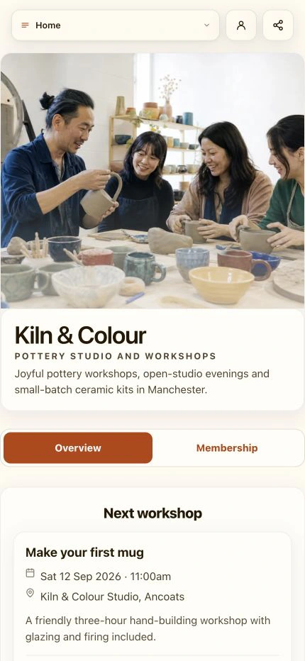 Kiln Colour Studio demonstration profile built with the current Shovva product